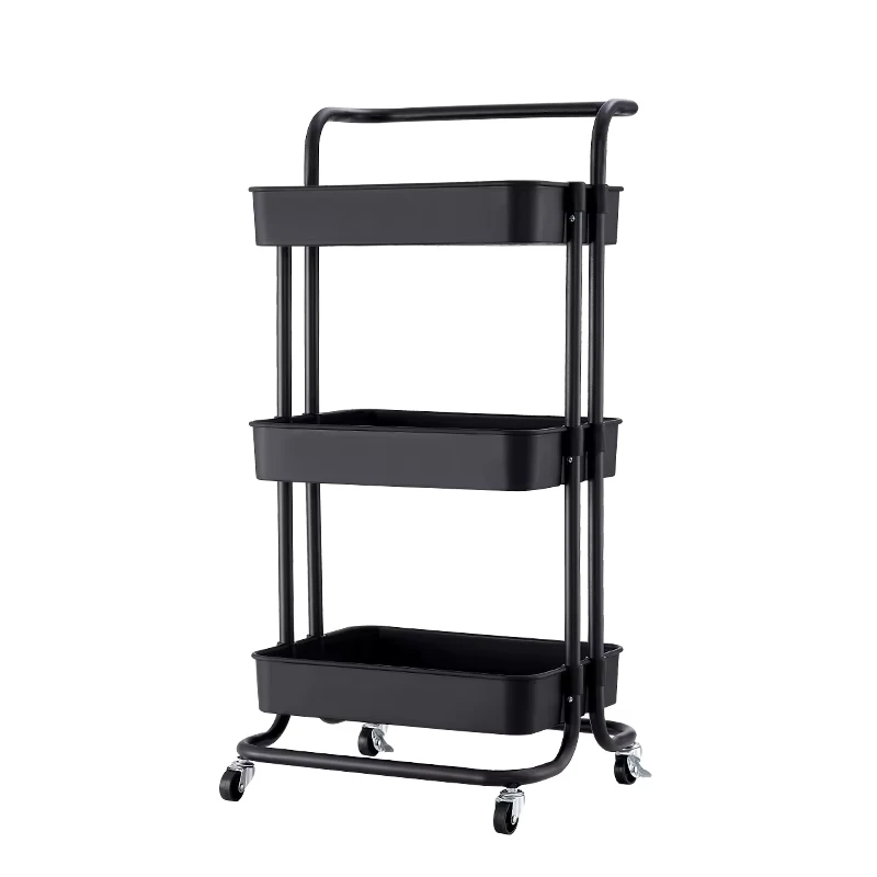 Dining Furniture Modern Fashion Rolling Carts Stylish Simplicity Space Saving Kitchen Trolley Carts
