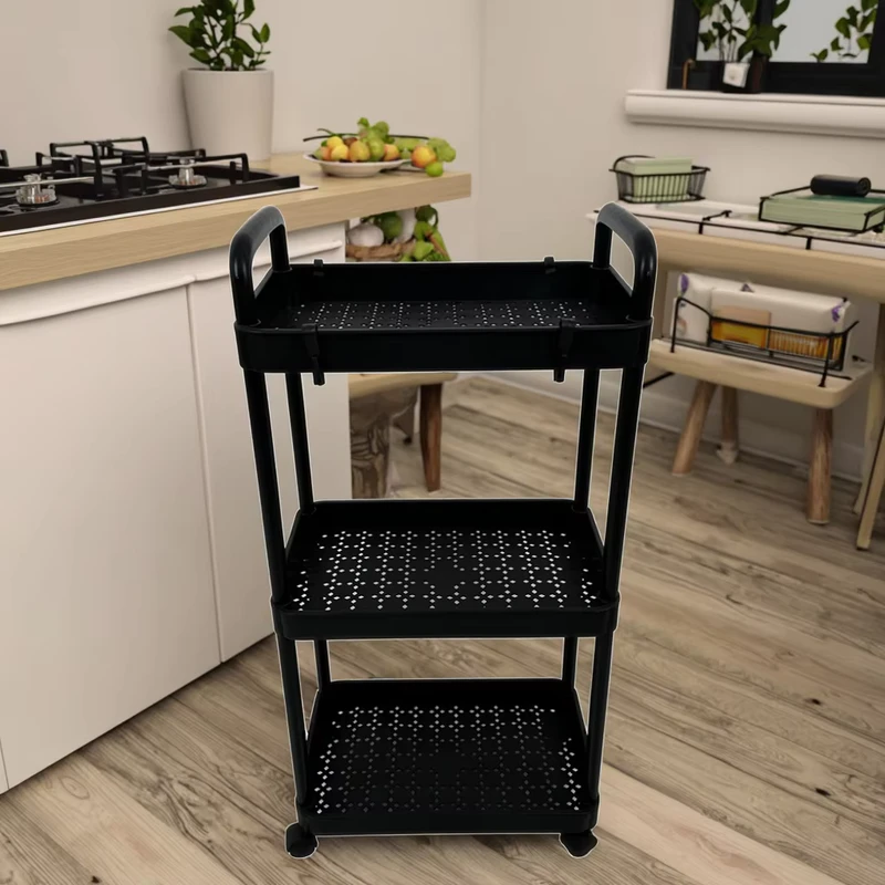 Dining Furniture Sturdy Movable Utility Cart Durable Multipurpose Narrow Shelving Unit Storage Shelf with Wheels for Kitchen