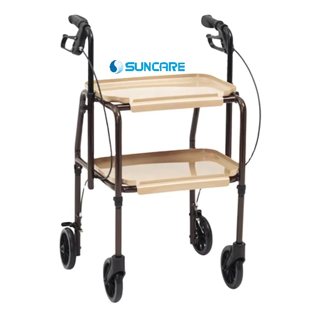 Direct Factory Sells Stainless Steel Household Adults With Stroke Tool Free Height Adjustable Mobile Kitchen Trolley Walker