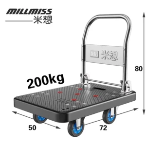 Dolly Heavy Duty Platform 200kg Warehouse Picking Trolley Foldable Grocery Trolley Foldable Trolley Cart