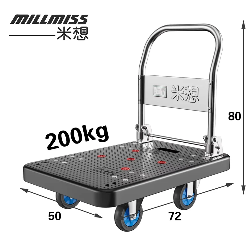 Dolly Heavy Duty Platform 200kg Warehouse Picking Trolley Foldable Grocery Trolley Foldable Trolley Cart