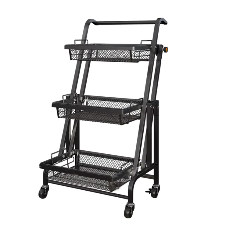 Dongguan Factory 3 Tier Foldable Metal Multifunctional Kitchen Racks Corner Shelf Bathroom Wardrobe