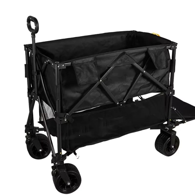 Double Decker Folding Wagon Camping Wagon Cart with Large Capacity
