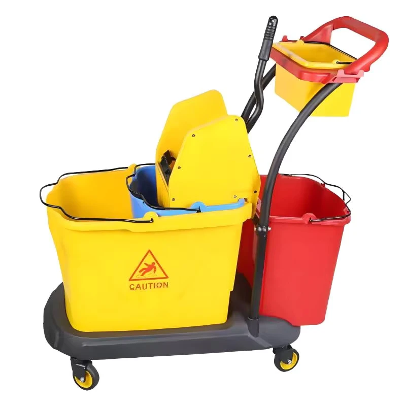 Downward Press Multi Bucket Mop Wringer Trolley Available in 15L 35L 360° Silent Casters for Home & Commercial Use