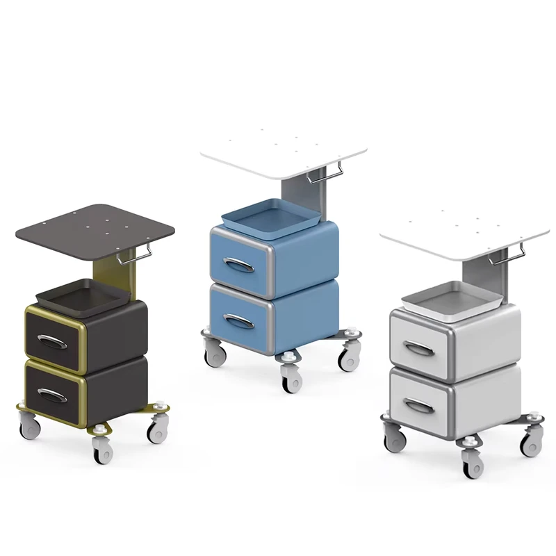 Drop Shipping Modern Foldable Plastic Salon Trolley with Drawers 4 Wheel Heavy Duty Eco Friendly Beauty Cart