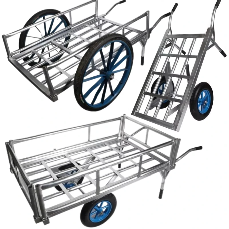 Dual 2 Wheel Caster Trolley Hand Cart Well-Built and Durable Customizable OEM Options