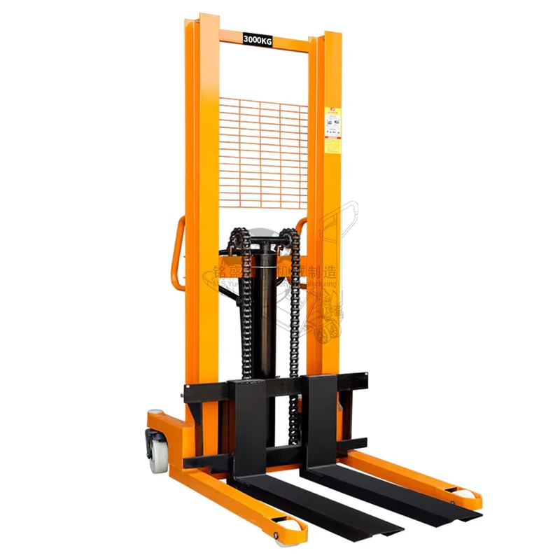 Dual Use CE Certified Manual Hydraulic Stacker Portable Forklift for Warehouse Household Scenarios