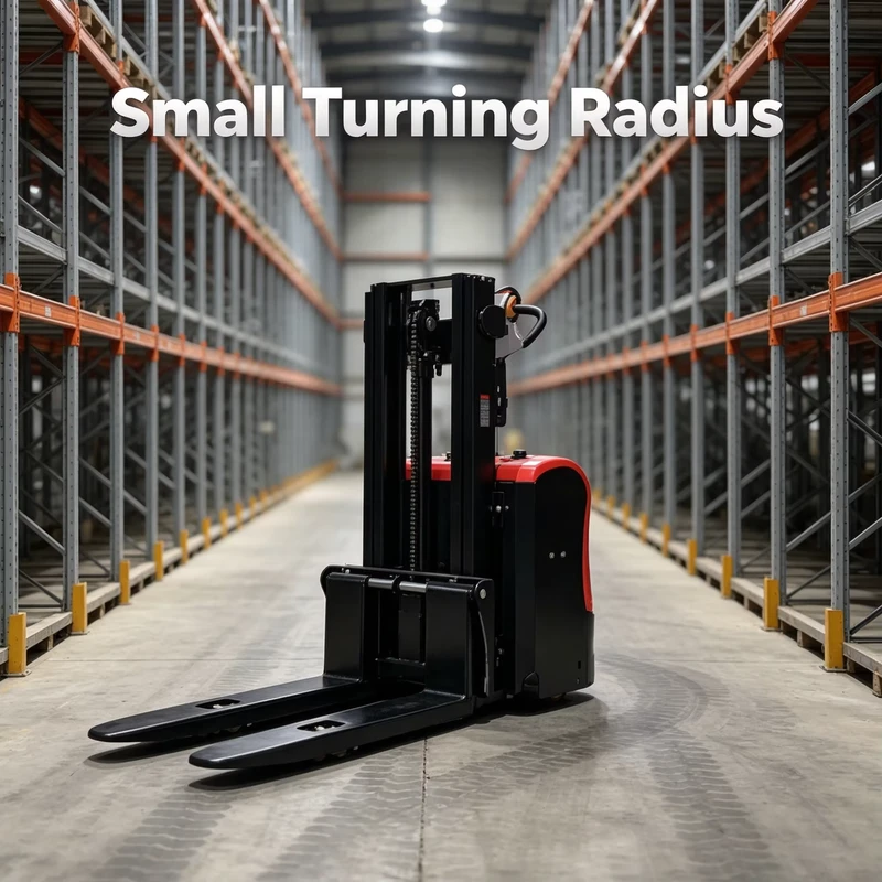 Durable 2t 4400lbs Capacity Polyurethane Wheels New Condition Electric Pallet Stacker Forklift For Pharmaceutical Warehouse