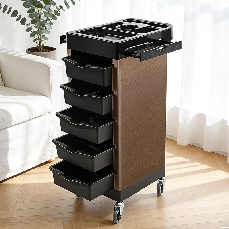 Durable 5 Tier Salon Storage Trolley Plastic Hair Salon Equipment Factory