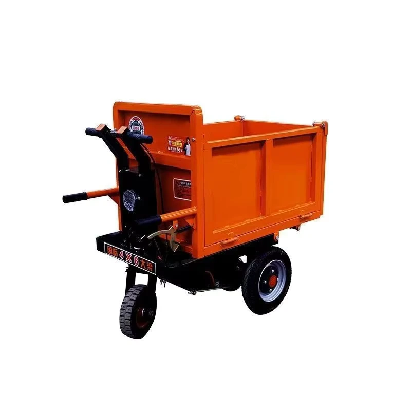 Durable 800kg Electric Dumper Tricycle 4×6 Reinforced Metal Frame Cart for Construction Shopping Use Sand Gravel Transport