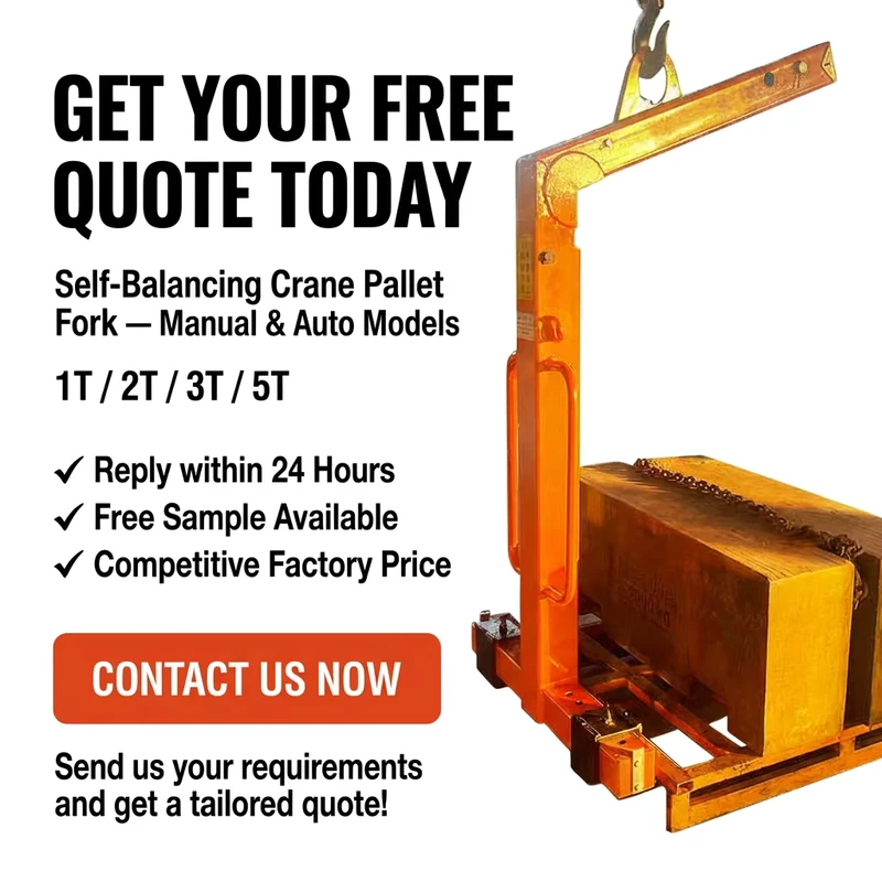 Durable Adjustable Height Heavy Duty Steel Manual Operation 1T 2T 3T 5T Self-Balancing Crane Fork Pallet Lifter