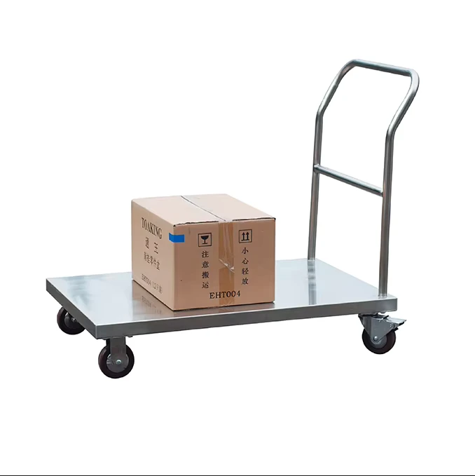 Durable Corrosion resistant 304 Stainless Steel Handcart Trolley for Warehouse