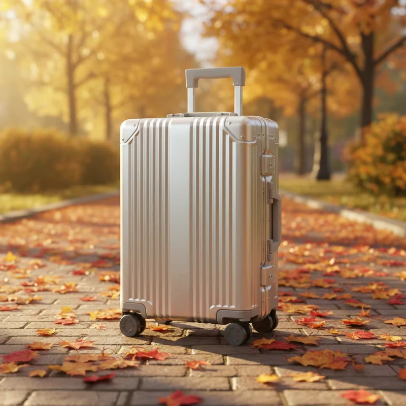 Durable Full Aluminum Magnesium Modern Suitcase Embedded TSA Lock Quiet Spinner Wheel Business Trolley Luggage 20/28 Inch