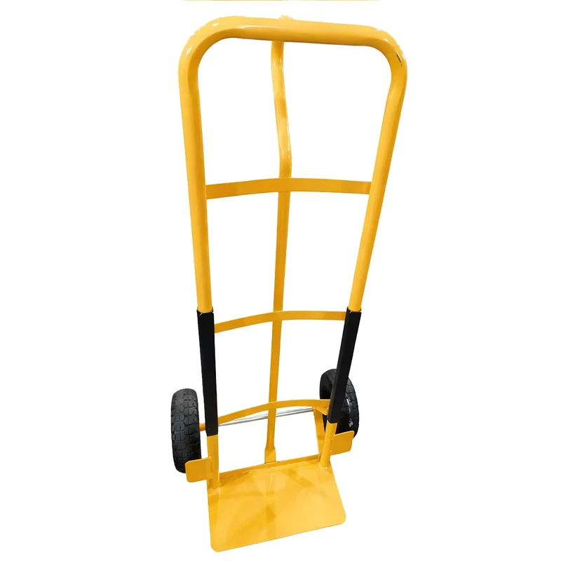 Durable Heavy Duty Steel Hand Trolley for Warehouse Logistics Construction Industrial Cargo Transport OEM 300KG Load Capacity