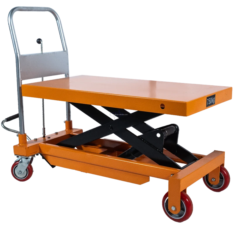 Durable Manual Hydraulic Lift Cart With Custom Color Options Ideal For Long Term Warehouse Use
