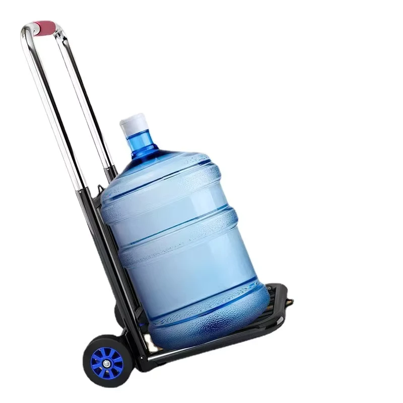 Durable Trolley Bottled Water Cargo Tools Transport OEM Trolley Portable Stair Climber Cart Household Folding Luggage Trolley