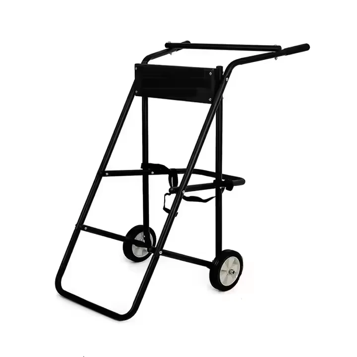 Durable Two-Wheel Steel Hand Cart Trolley Outboard Boat Motor Carrier for Trolling