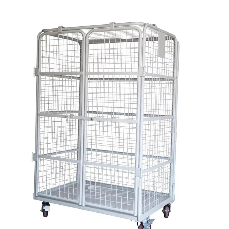Durable Wire Mesh Roll Cage Pallet Trolley Logistics Container for Europa Storage Space OEM Supplier