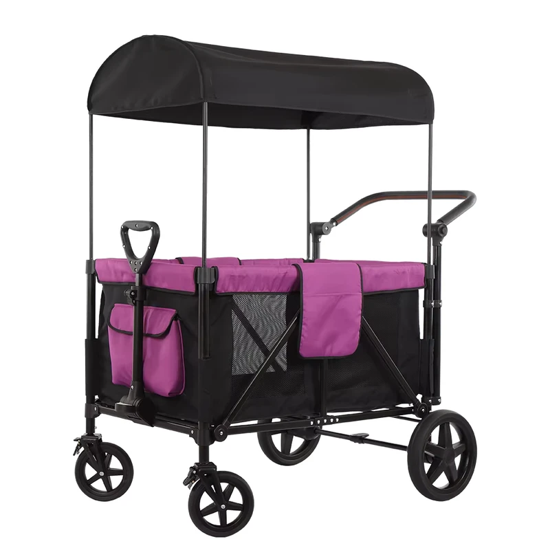 Durable and Sturdy Utility Wagon Double Decker Folding Wagon Carts