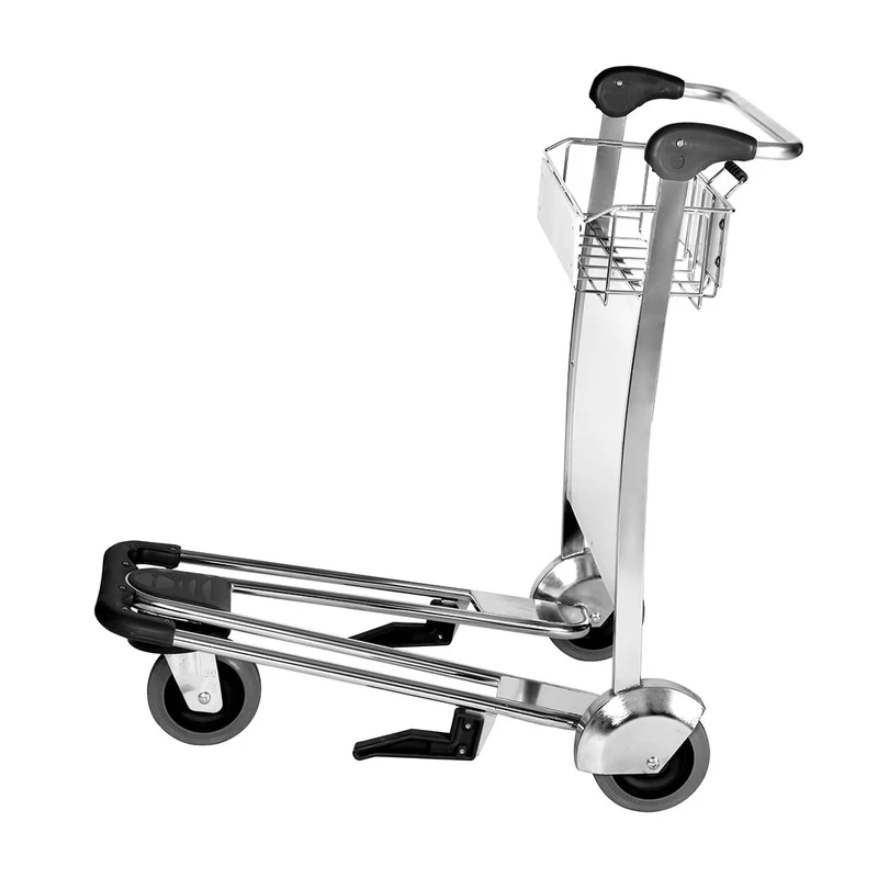 Duty Free Store Airport Shopping Trolley Luggage Trolley Aluminum Airport Trolley