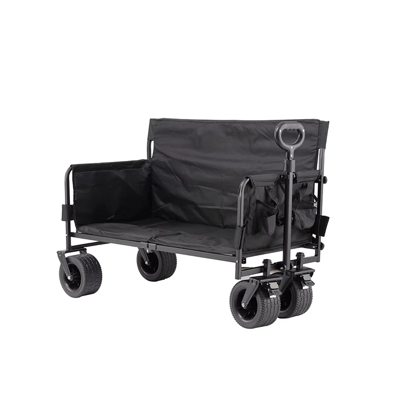 E RIKE Large Capacity Folding Wagon Collapsible Utility Heavy Duty Beach Foldable Wagon Cart for Camping