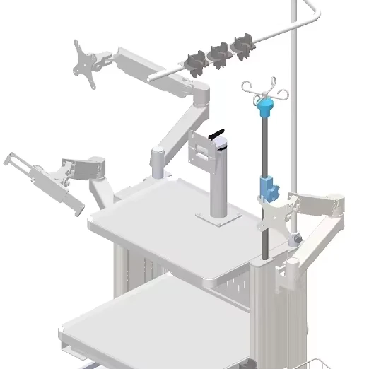 Ear Nose Throat ENT Endoscope Camera Trolley Colposcope Trolley Vaginoscope Trolley