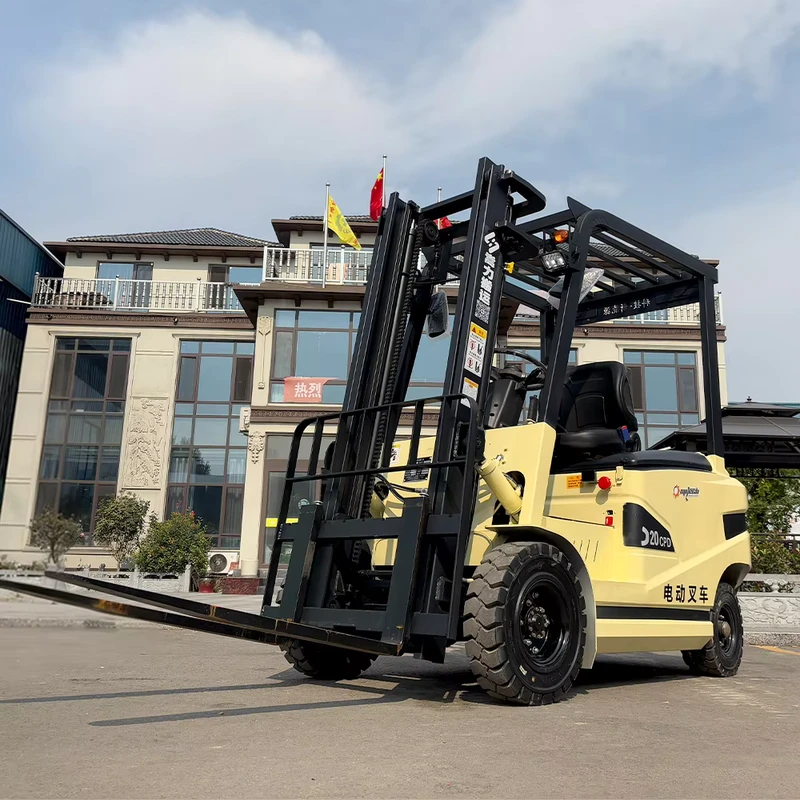 Eco-Friendly 2Ton Battery Electric Forklift with Two-Stage Mast Solid Tire for Warehouse Logistics Centers Electric Forklift