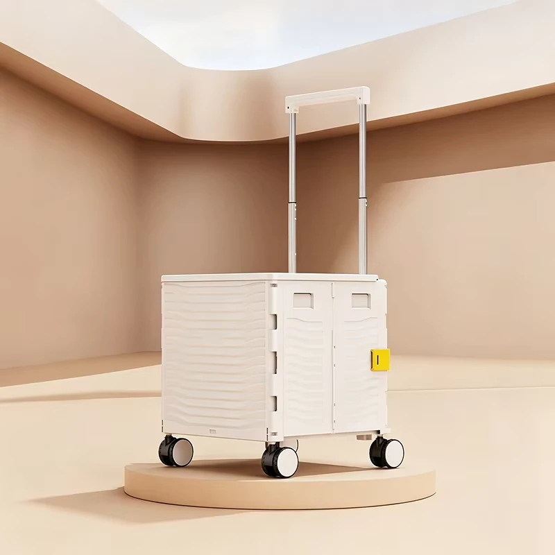 Eco Friendly 4 Wheels Portable Folding Cart Shopping Trolley Cart Supermarket Luggage Camping Cart