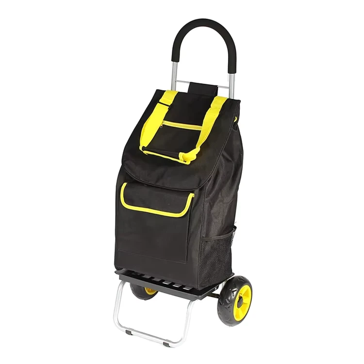 Eco Friendly Custom Foldable Shopping Cart Trolley Bag with Wheels