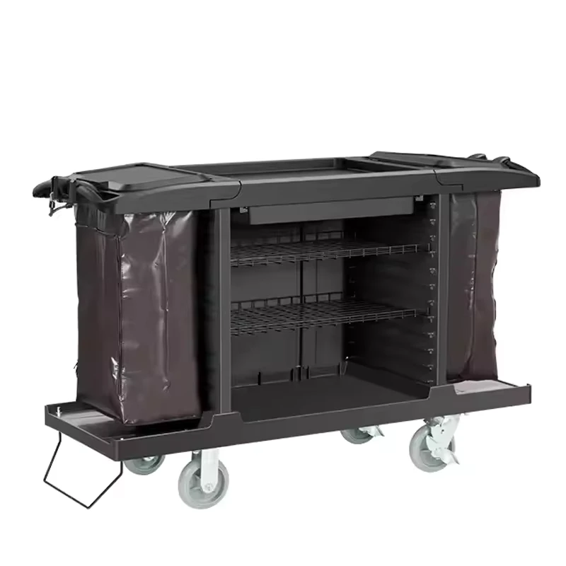 Eco Friendly Heavy Duty Hotel Room Service Cart Vinyl Bag Household Cleaning Tools Accessories for Housekeeping Services