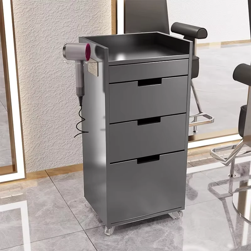 Eco friendly Modern Stainless Steel Barber Beauty Salon Tool Cabinet with 4 Wheel Storage Cart Durable & Easy Moving
