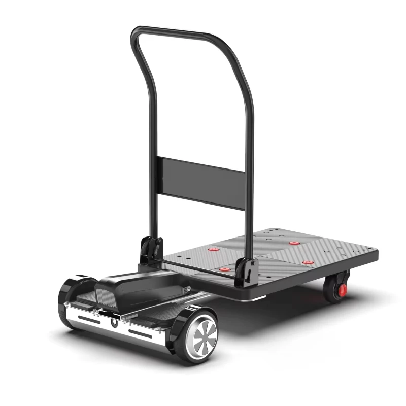Efficient Electric Warehouse Hand Cart Trolley with Four Wheel Heavy Load Moving Solution