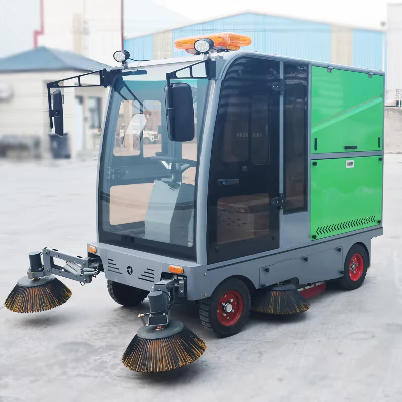 Electric Battery Powered Ride On Sweeper Cart Street Cleaning Machine for Road Floor Cleaning