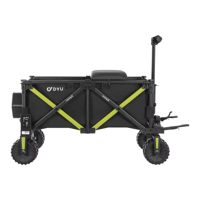 Electric Beach Wagon Folding Garden Cart Foldable Trolley Travel Hand Truck Camping Riding Wagon