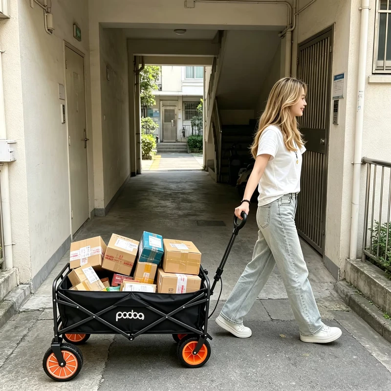 Electric Camping Cart With Electronic Assist Foldable for Slope Climbing Storage Compact Foldable Motorized Camping Wagon