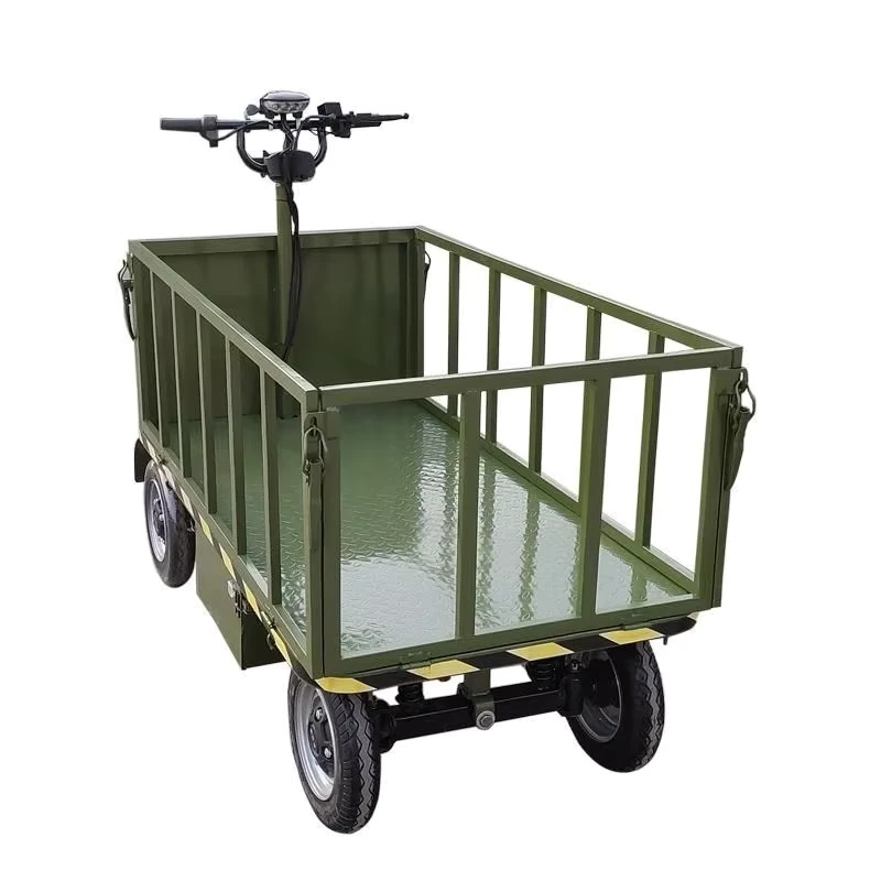 Electric Dolly Hand Truck 1T Electric Transport Trolley Electric Pallet Truck 4 Wheels Platform Cargo Trolley