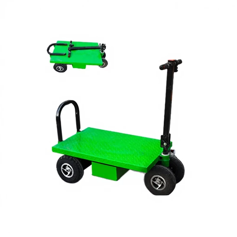 Electric Flatbed Transport Trolley Cart Construction Three Wheel Wheelbarrow Electric Hand Carts Trolleys