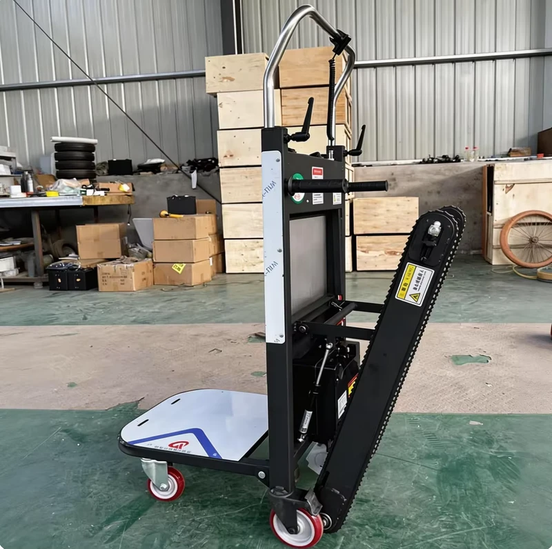 Electric Foldable Industrial Stair Climbing Trolley 150-400kg Load Capacity 5 Wheel 500W Motor Portable Metal Shopping Tools