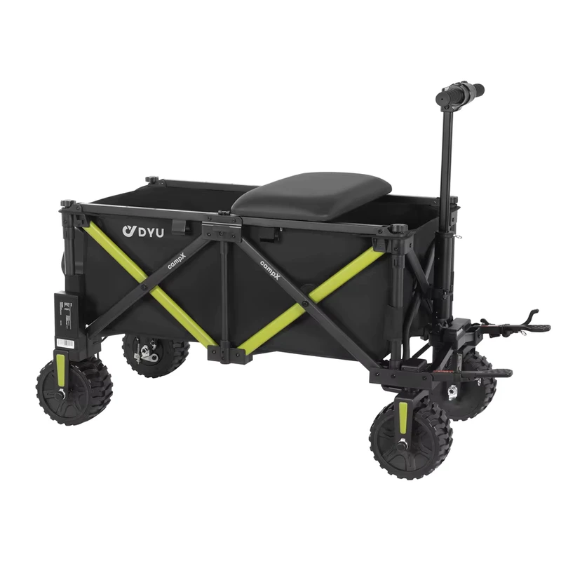 Electric Folding Wagon Cart Electric Portable Garden Wagon Cart All Terrain with Large Capacity