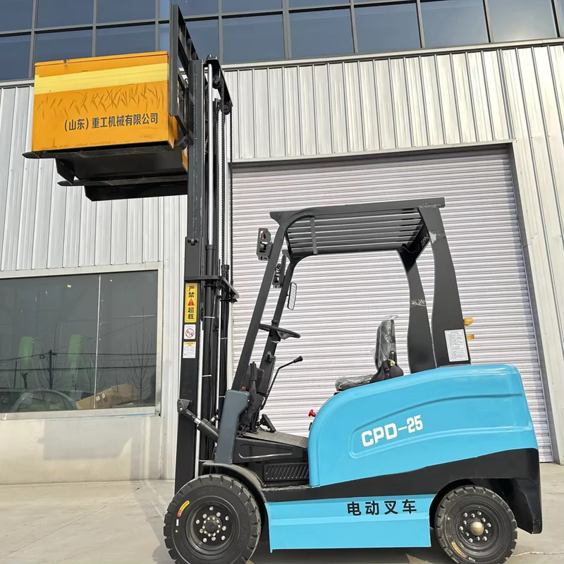 Electric Forklift Four Wheel Seated Small All Terrain Forklift in 2 Tons 2.5 Tons 3 Tons Versions