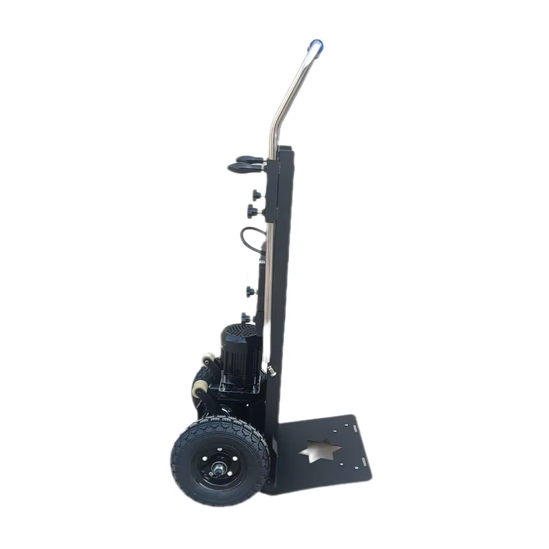 Electric Four Wheel Foldable Portable Metal Stair Climbing Hand Truck Dolly OEM Option Industrial Shopping 400kg Load Capacity