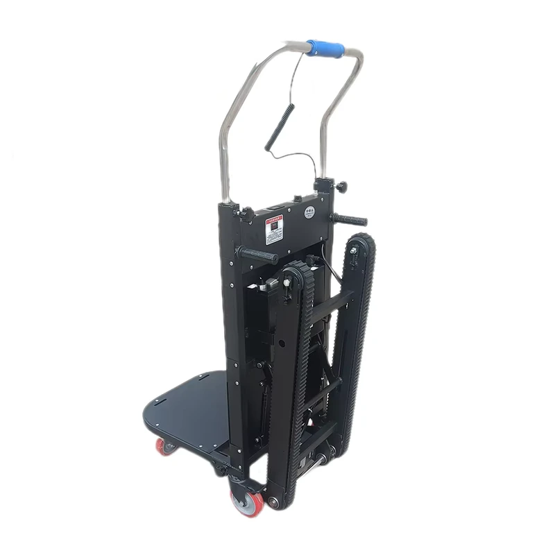 Electric Four Wheel Heavy Duty Stair Climber Foldable Portable Metal Trolley for Shopping and Carrying Heavy Objects