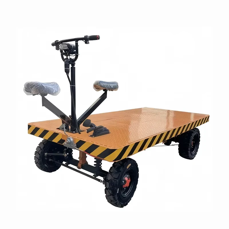 Electric Hand Push Cart Multipurpose Electric Goods Transport Trolley for Construction Site Farm Materials Transport
