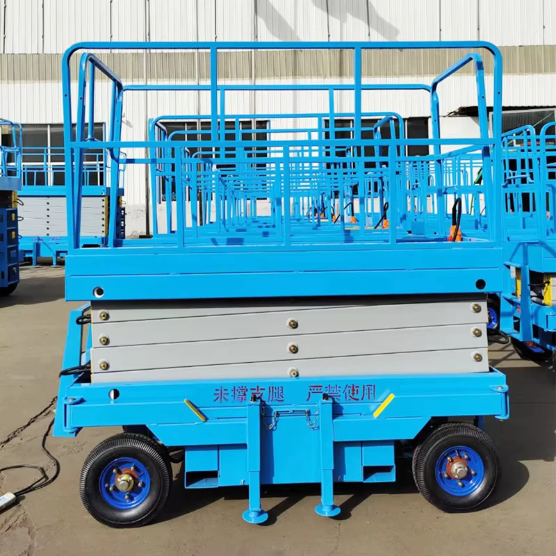 Electric Hand Trolley Scissor Lift Table Mobile Manual Hydraulic Lifting Cart Platform