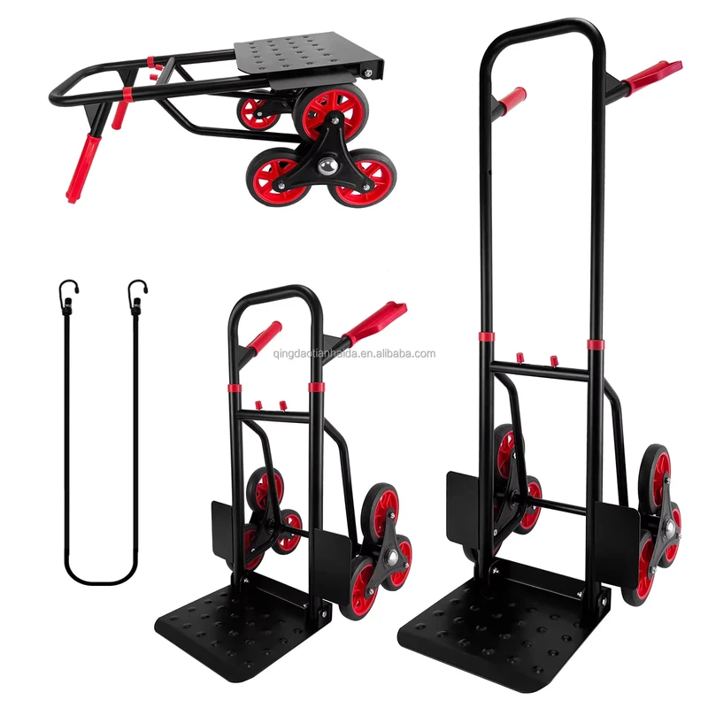 Electric Hand Truck Trolley Cart Dolly 500kg Solid for Warehouse Construction Factory Use Made Durable Aluminium Steel