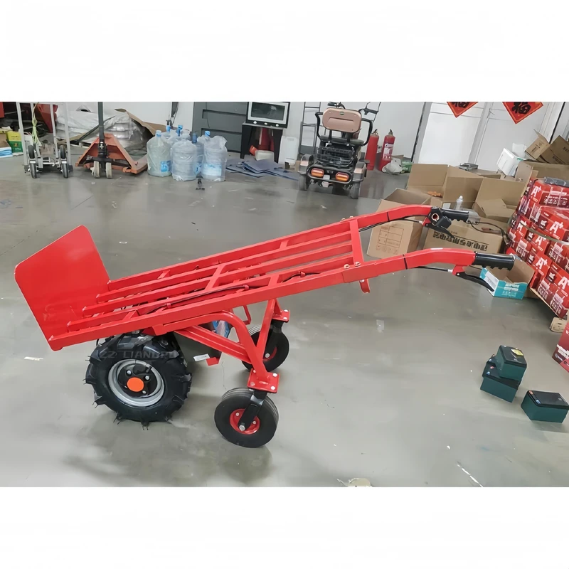 Electric Hand Truck Trolley Cart Dolly for Inflatables Agricultural Construction Site Transport Platform Electric Hand Truck