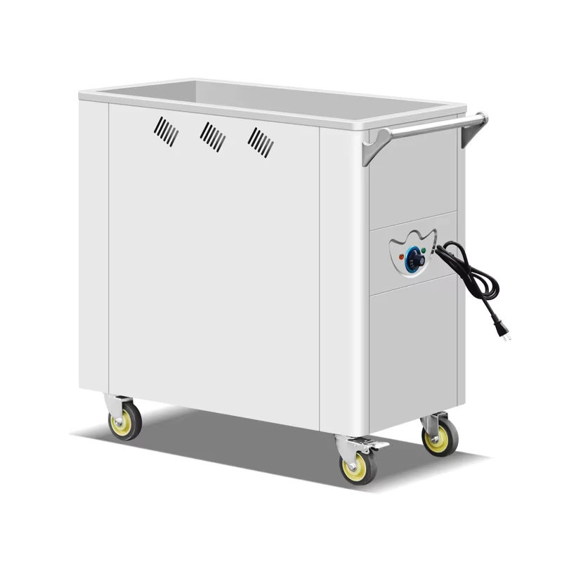 Electric Heating Stainless Steel Dim Sum Carts Service Trolley for Traditional Tea Restaurants Hotel Restaurant Kitchen