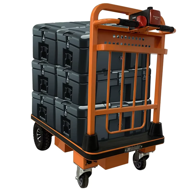 Electric Heavy Duty Foldable Industrial Hand Trucks and Trolleys for Warehouse Logistics Efficient Storage Transportation