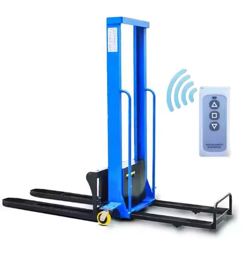 Electric Hydraulic Wide Legs Pallet Stacker Manual Motorized Lifter Forklifts Warehouse Material Handling Systems Retail