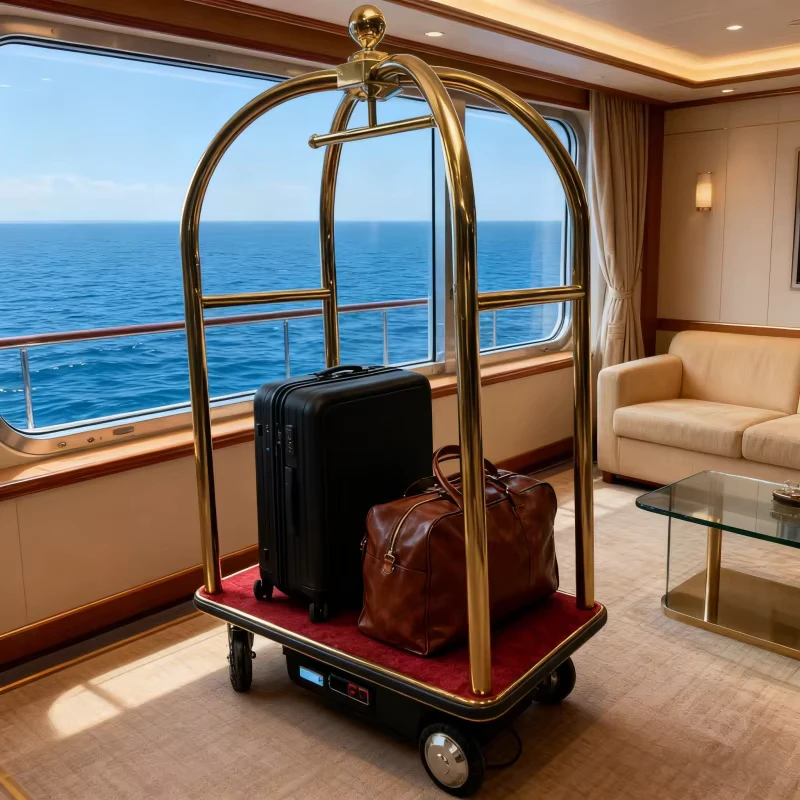 Electric Luggage Cart for Bellboy Use with OEM Service and Hotel Suitcase Transport